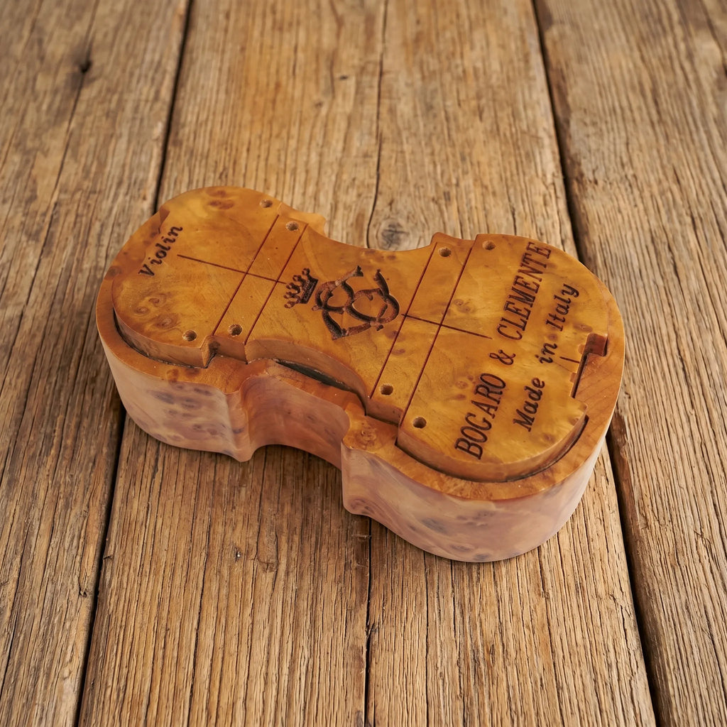 Colophane "MADE IN FRANCE" Modèle STRAD - Écrin en bois forme violon