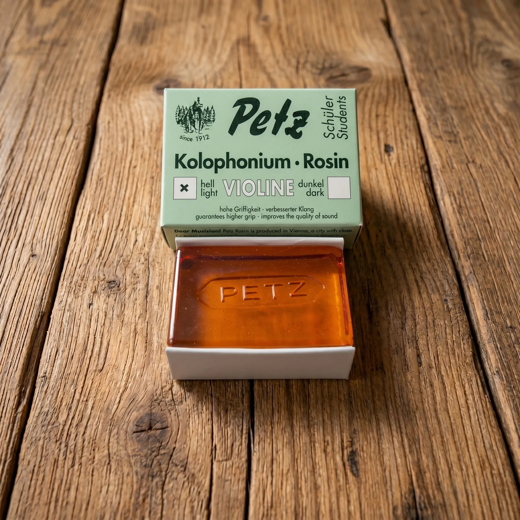 Colophane Petz Modèle d'Étude Claire pour Violon et Alto
