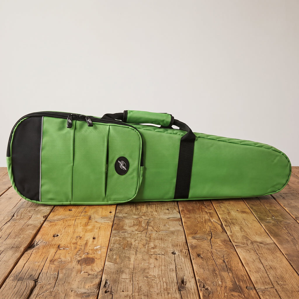Étui violon 1/2 forme trapèze vert foncé et noir SEB-F12-VDB
