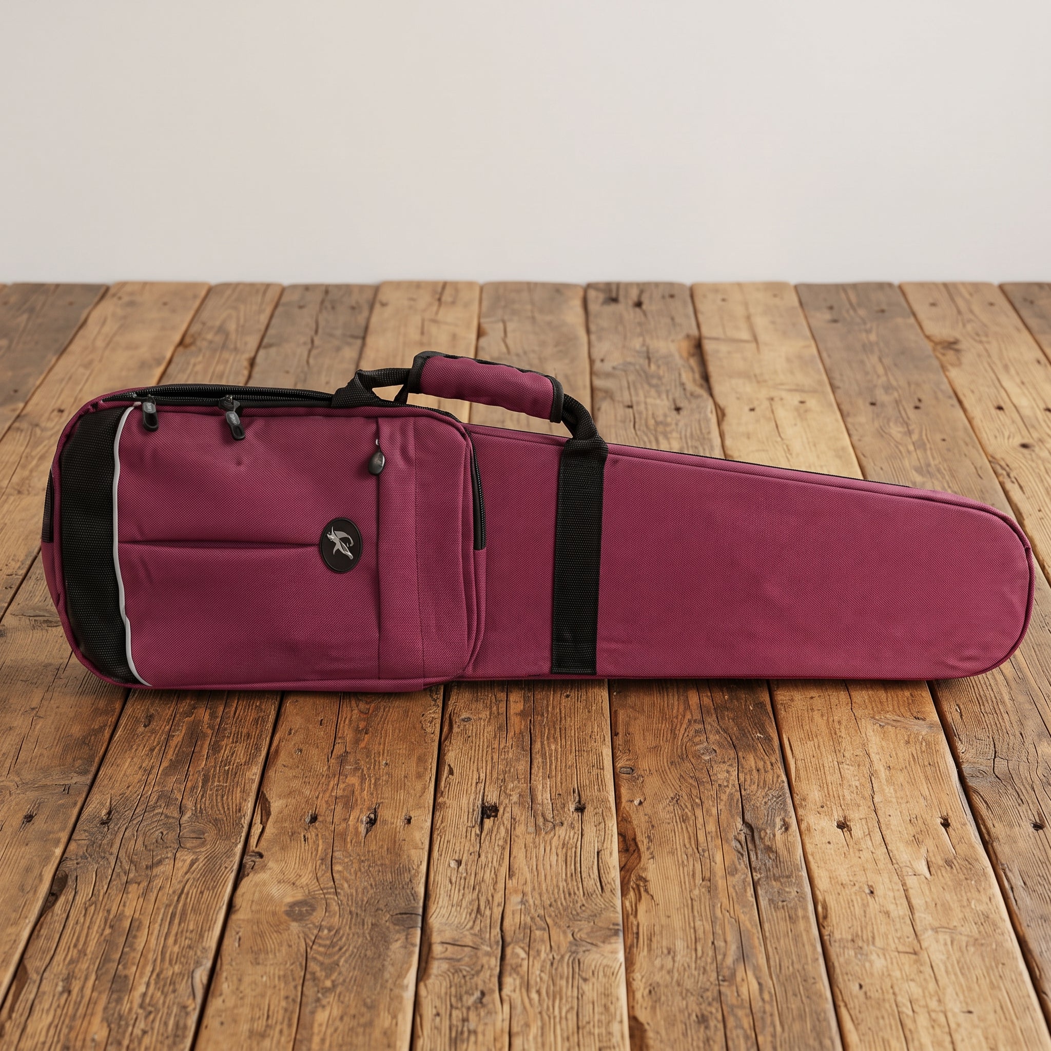 Étui violon 1/4 forme trapèze rouge brique et noir SEB-F14-RB