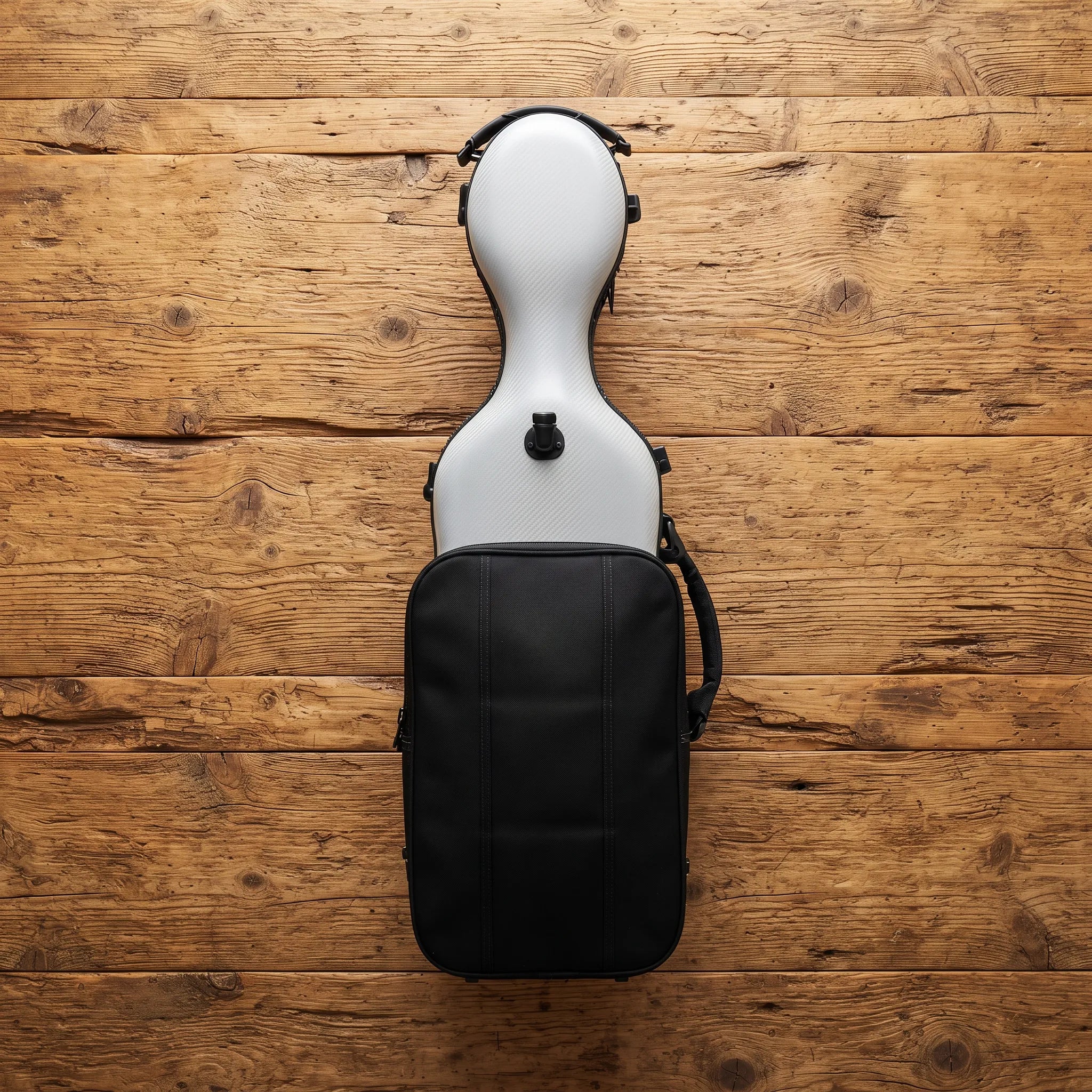 Étui violon 4/4 PC Composite forme "Petit Violoncelle" : effet tréssé