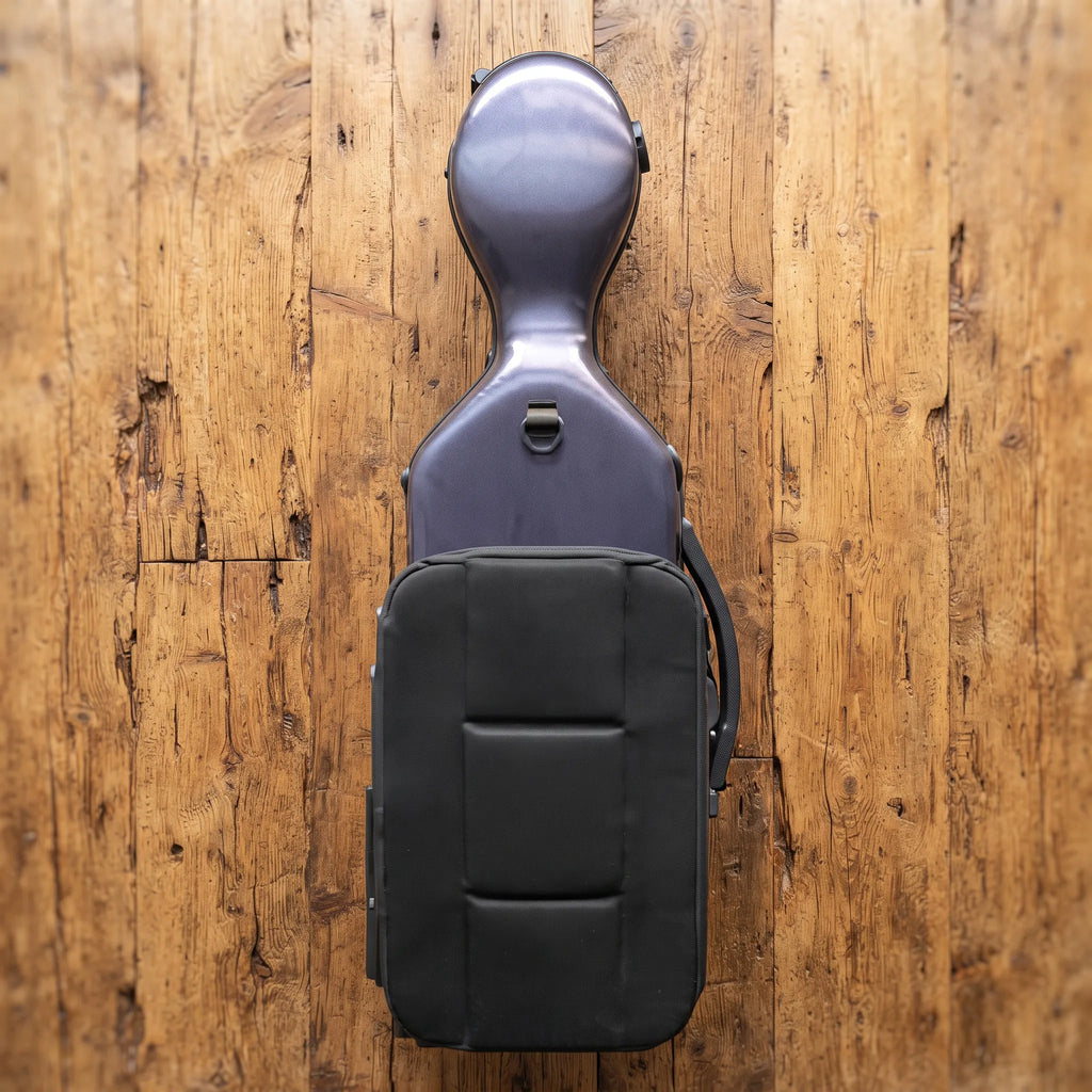 Étui violon 4/4 PC Composite forme "Petit Violoncelle" : effet alu brossé