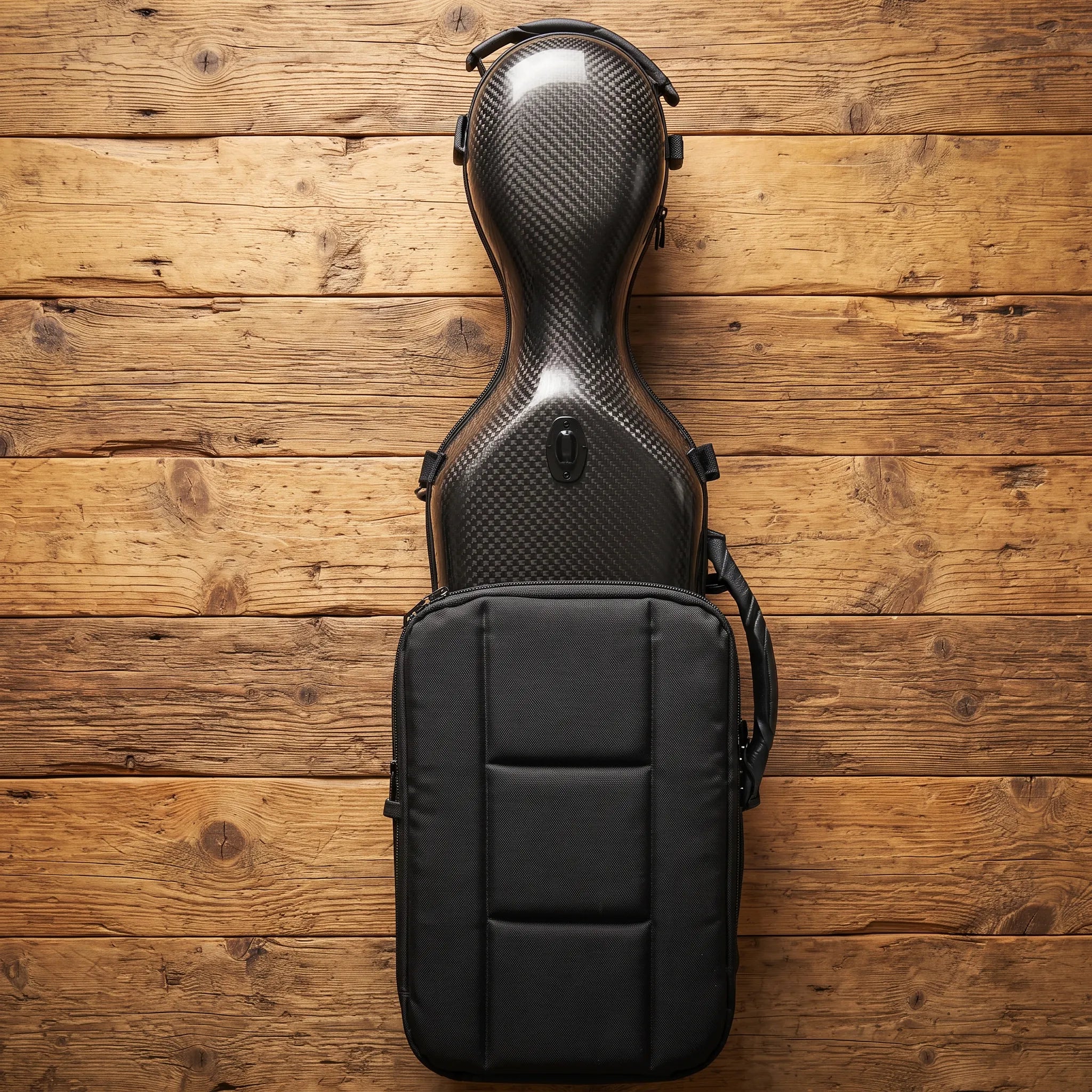 Étui violon 4/4 PC Composite forme "Petit Violoncelle" : effet tréssé