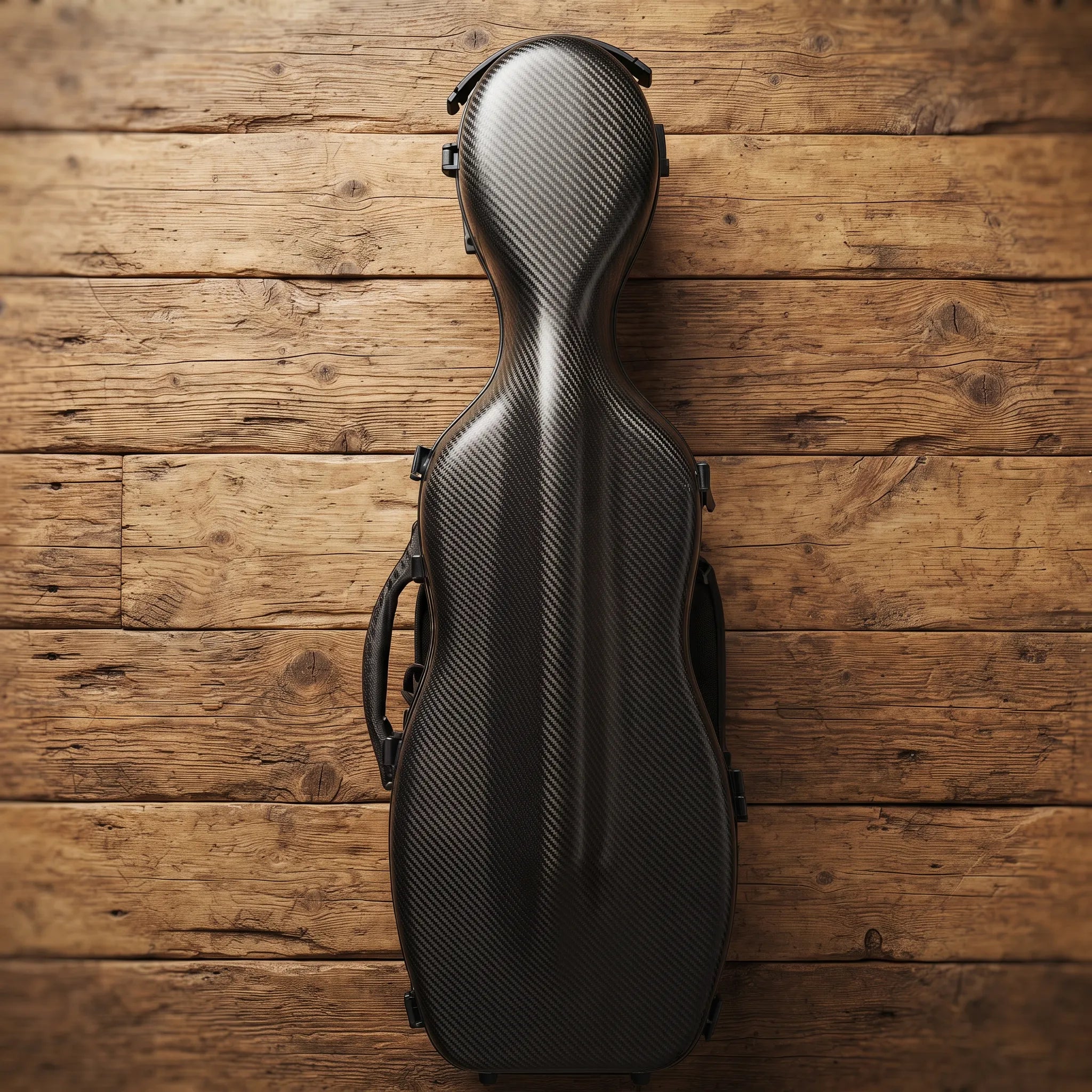 Étui violon 4/4 PC Composite forme "Petit Violoncelle" : effet tréssé