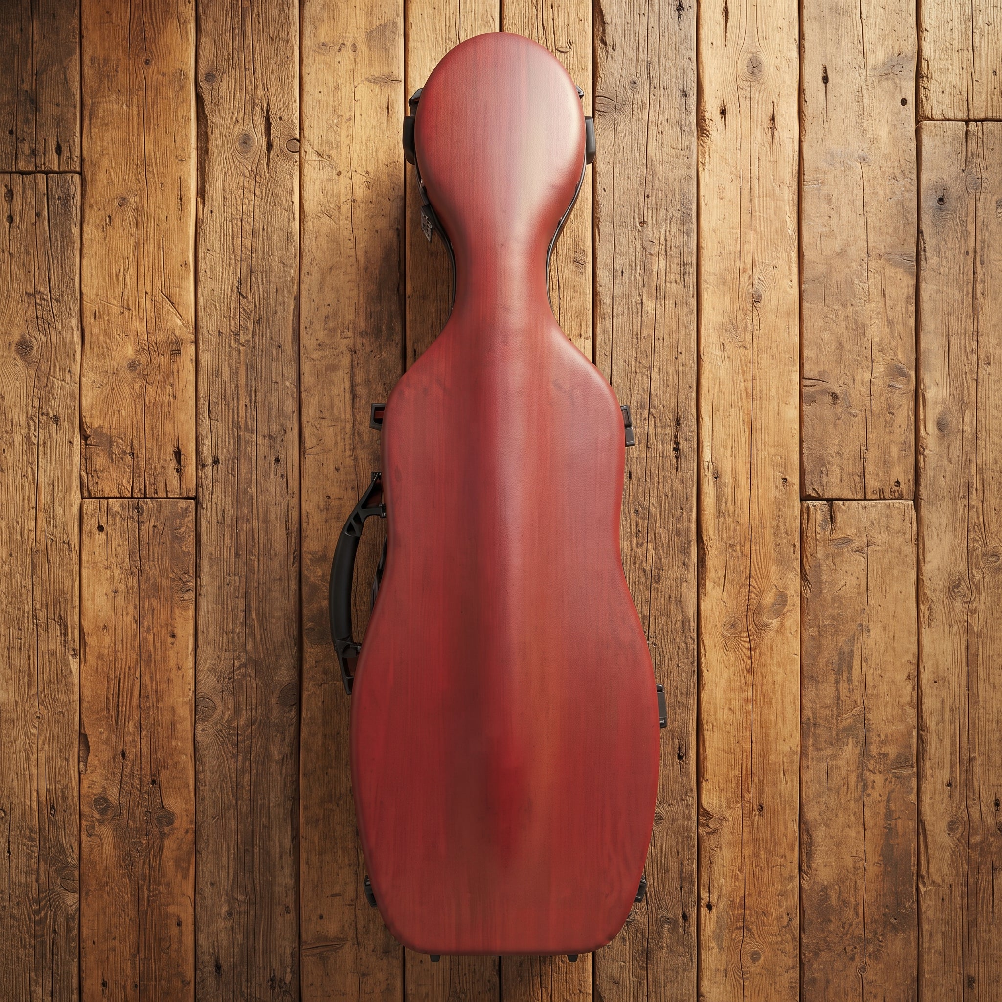 Étui violon 4/4 PC Composite forme "Petit Violoncelle" : effet alu brossé