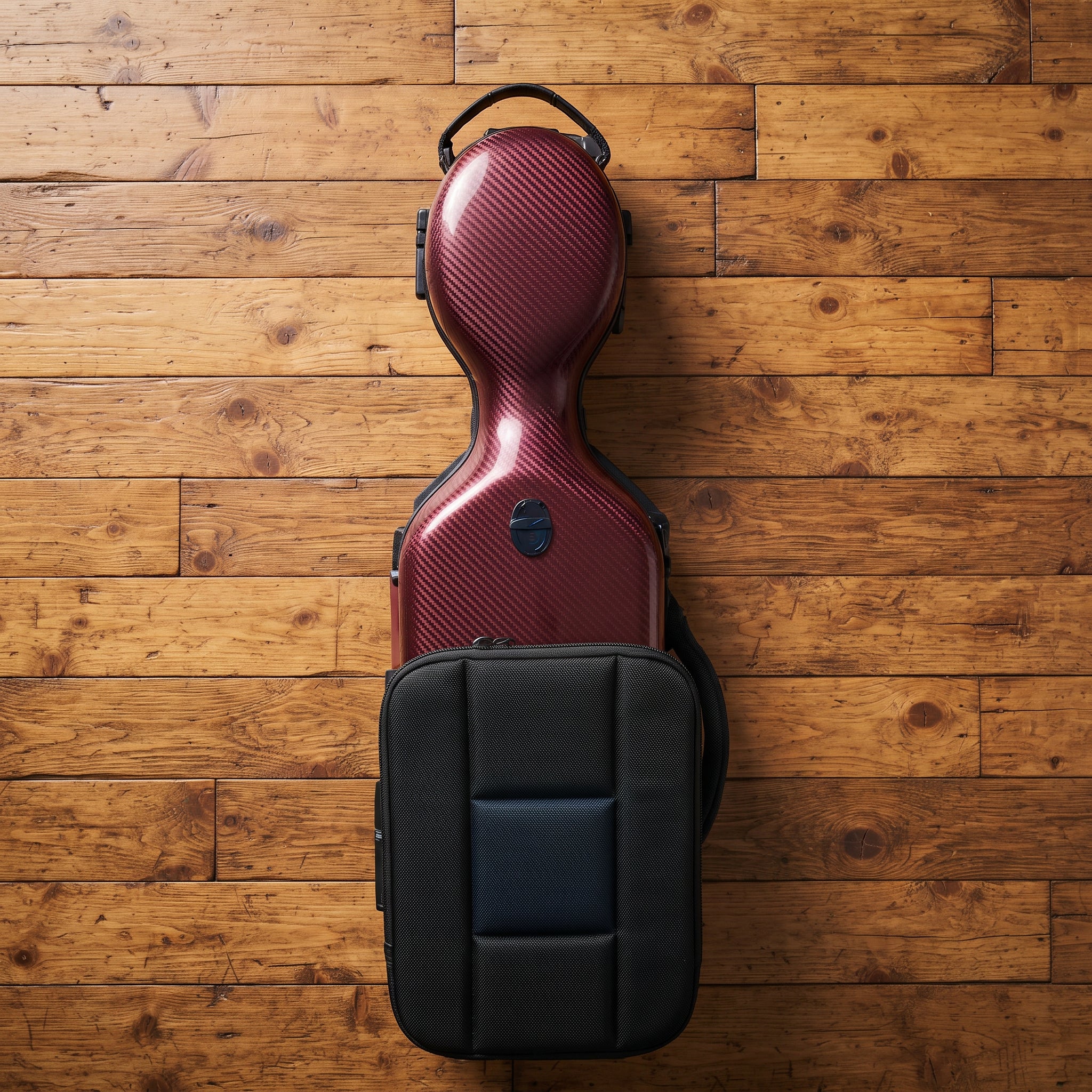 Étui violon 4/4 PC Composite forme "Petit Violoncelle" : effet tréssé