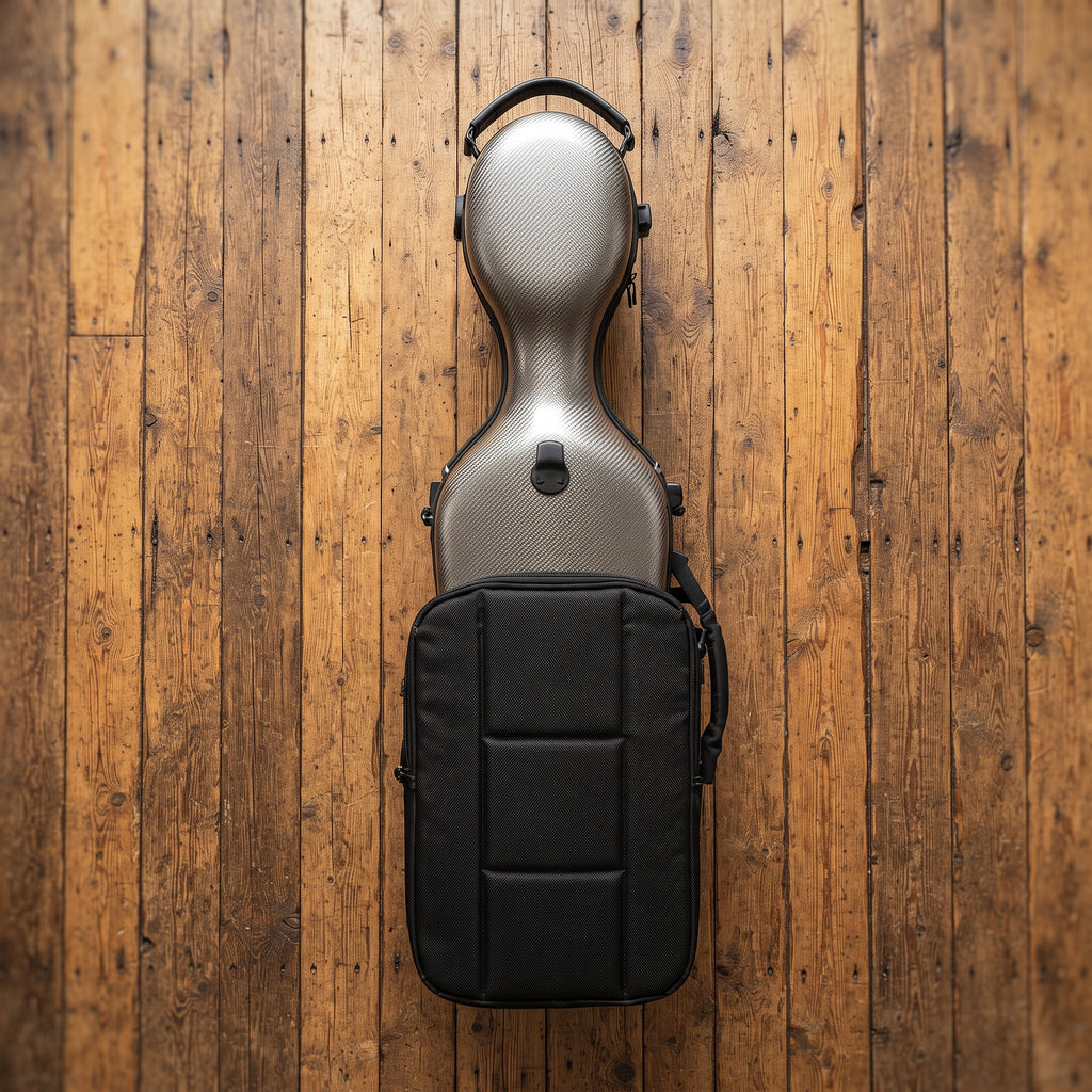 Étui violon 4/4 PC Composite forme "Petit Violoncelle" : effet tramé