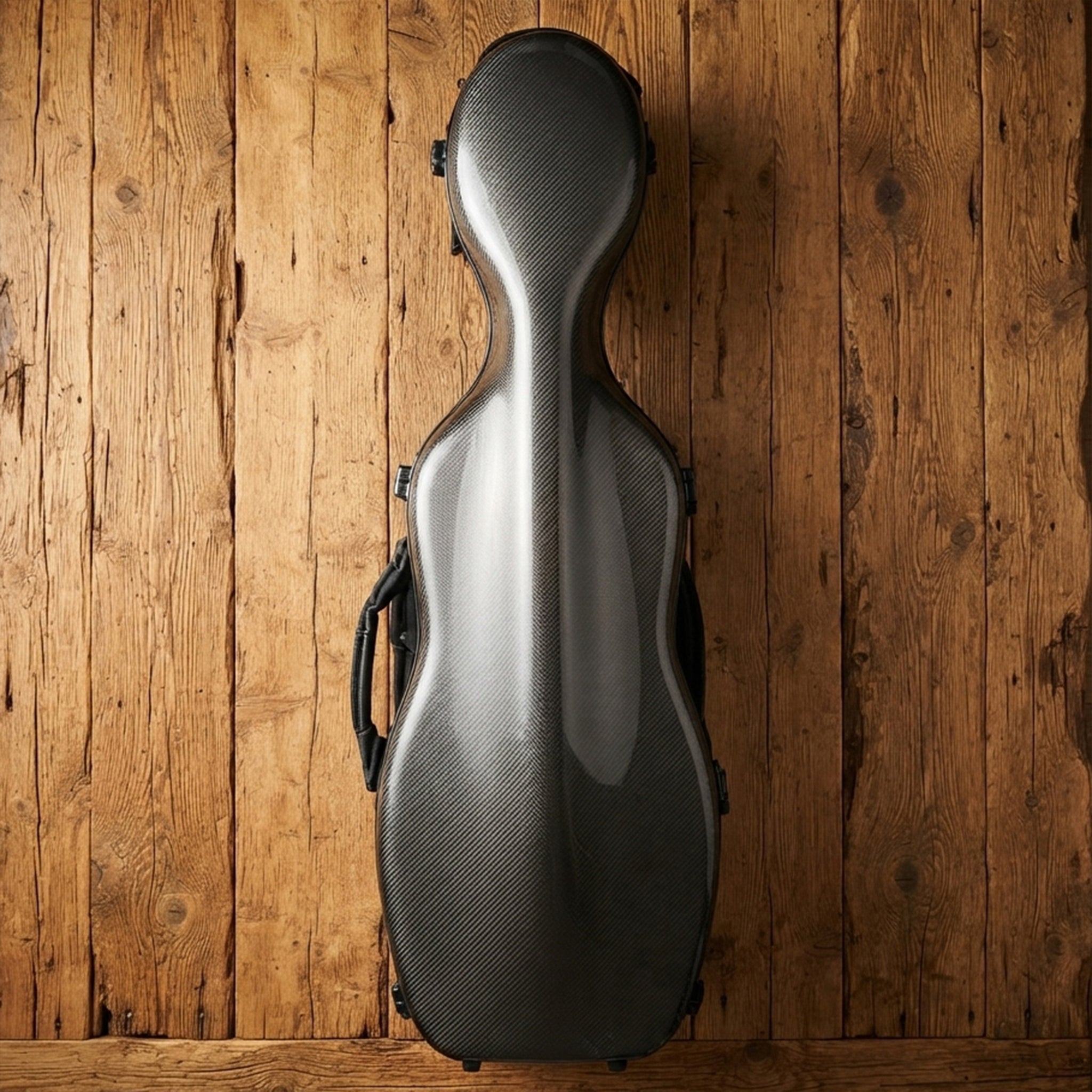 Étui violon 4/4 PC Composite forme "Petit Violoncelle" : effet tramé