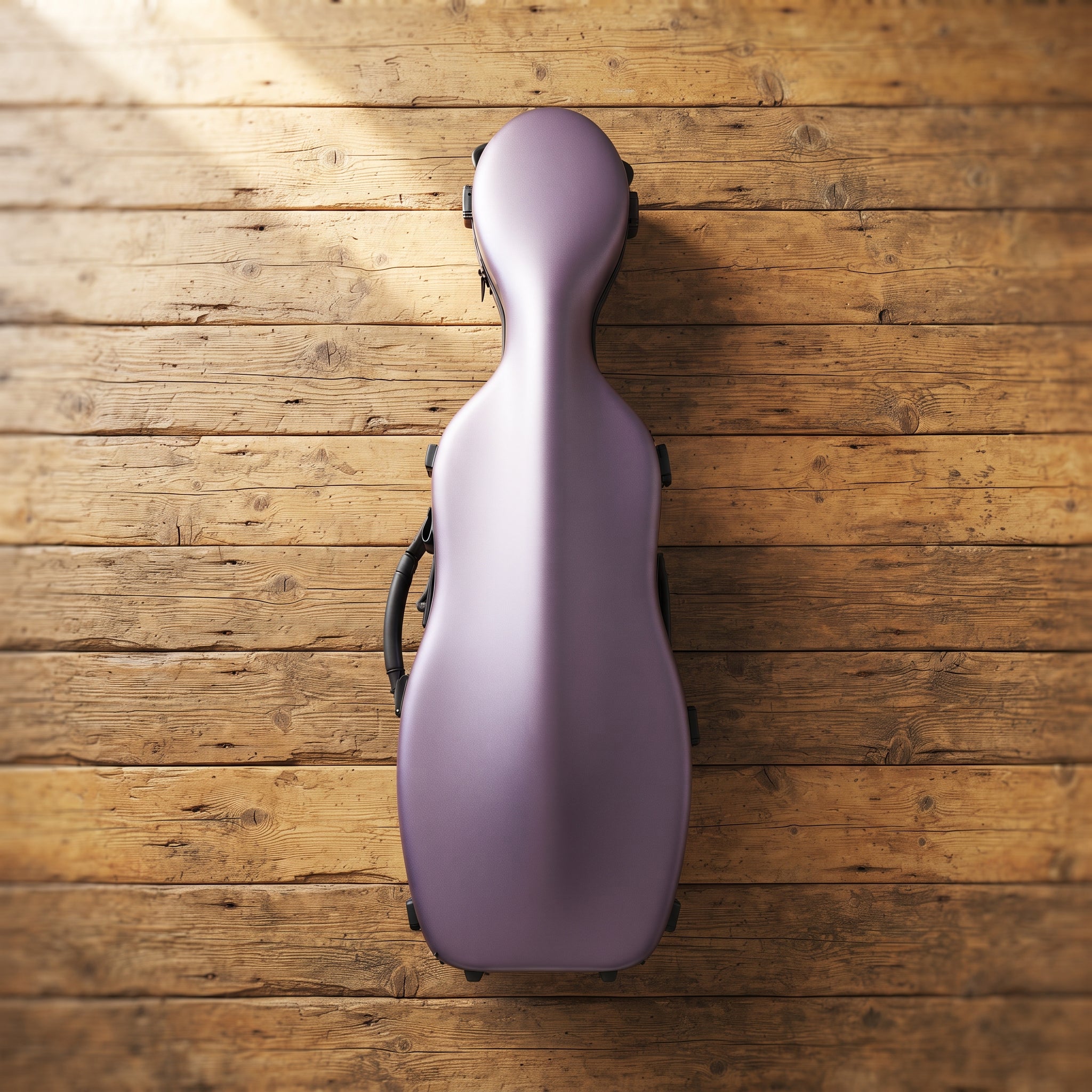 Étui violon 4/4 PC Composite forme "Petit Violoncelle" : effet alu brossé
