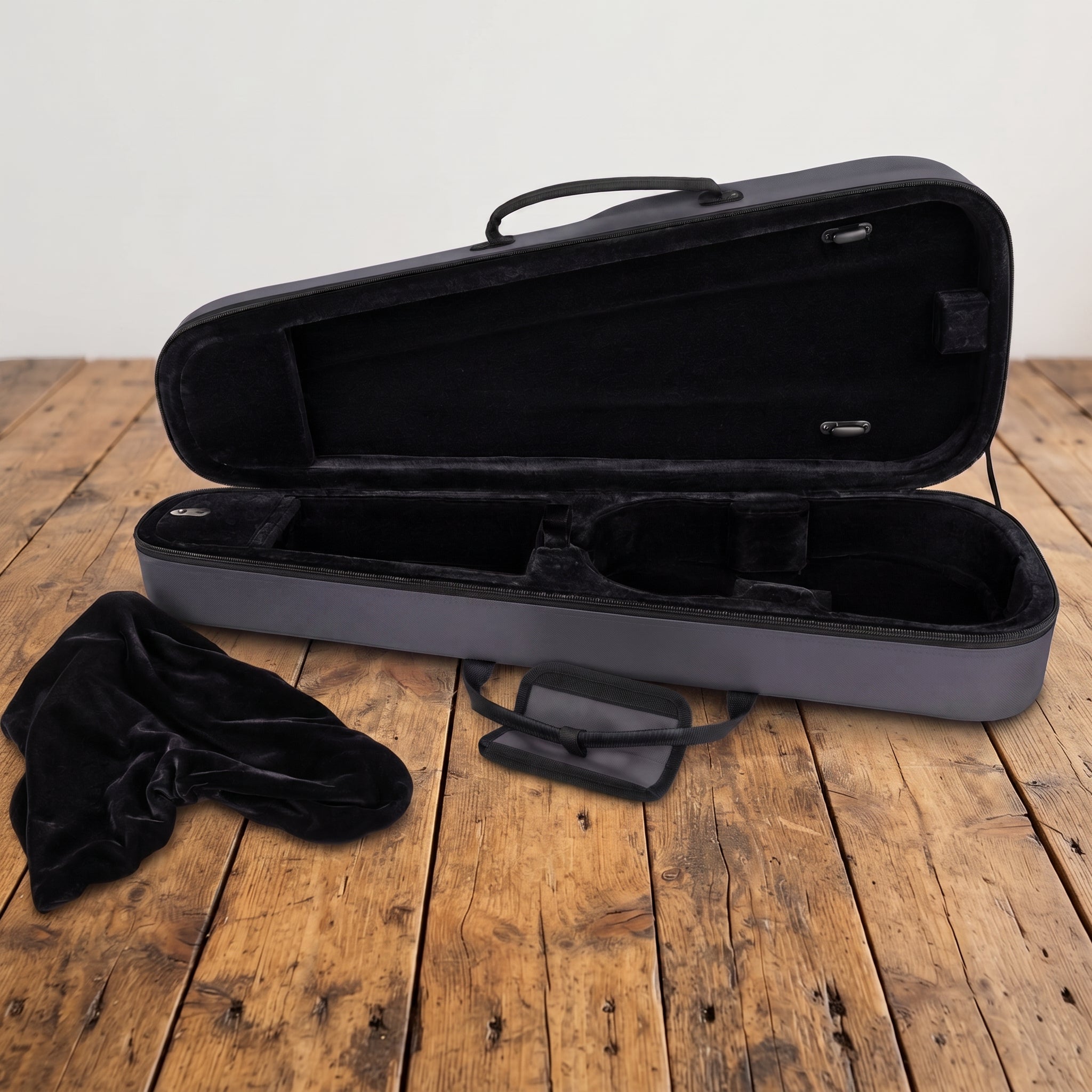 Étui violon 4/4 forme trapèze gris et noir SEB-F44-GN