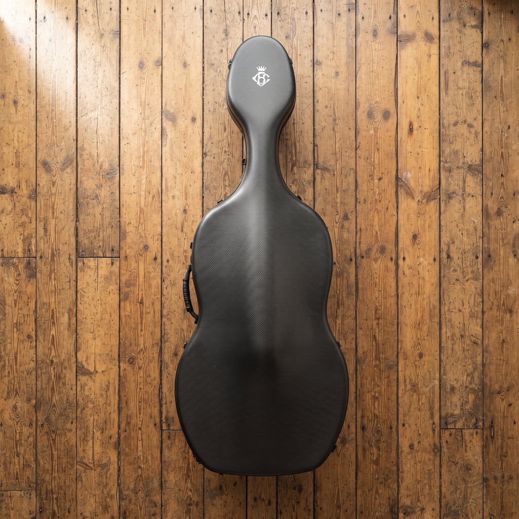 Étui violoncelle 4/4 Bogaro & Clemente Modèle ALFRED Tramé carbone mat Noir BC-AL-CELCARR