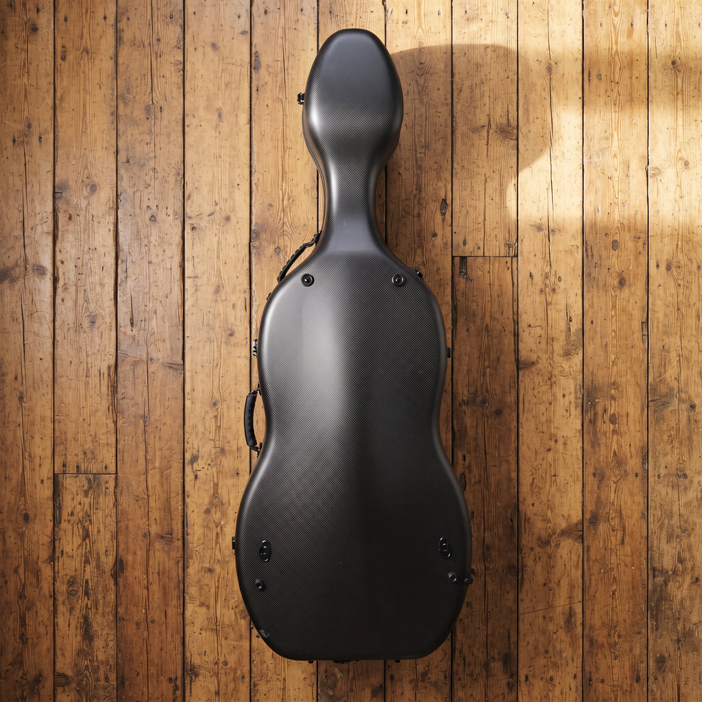 Étui violoncelle 4/4 Bogaro & Clemente Modèle ALFRED Tramé carbone mat Noir BC-AL-CELCARR