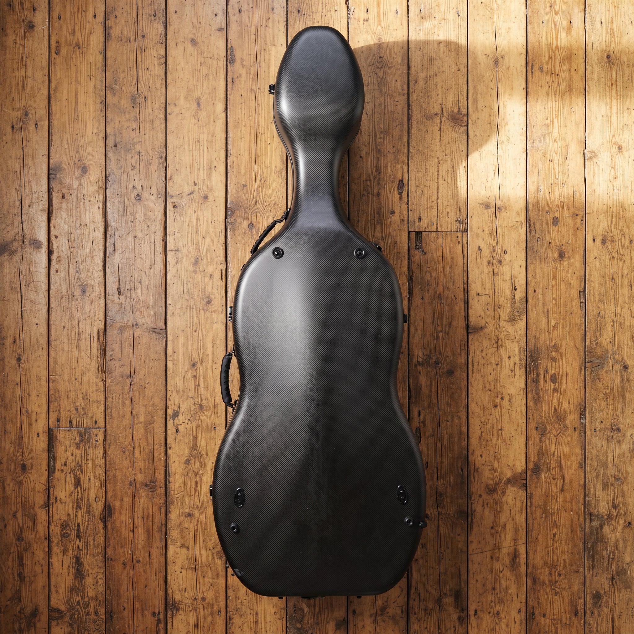 Étui violoncelle 4/4 Bogaro & Clemente Modèle ALFRED Tramé carbone mat Noir BC-AL-CELCARR