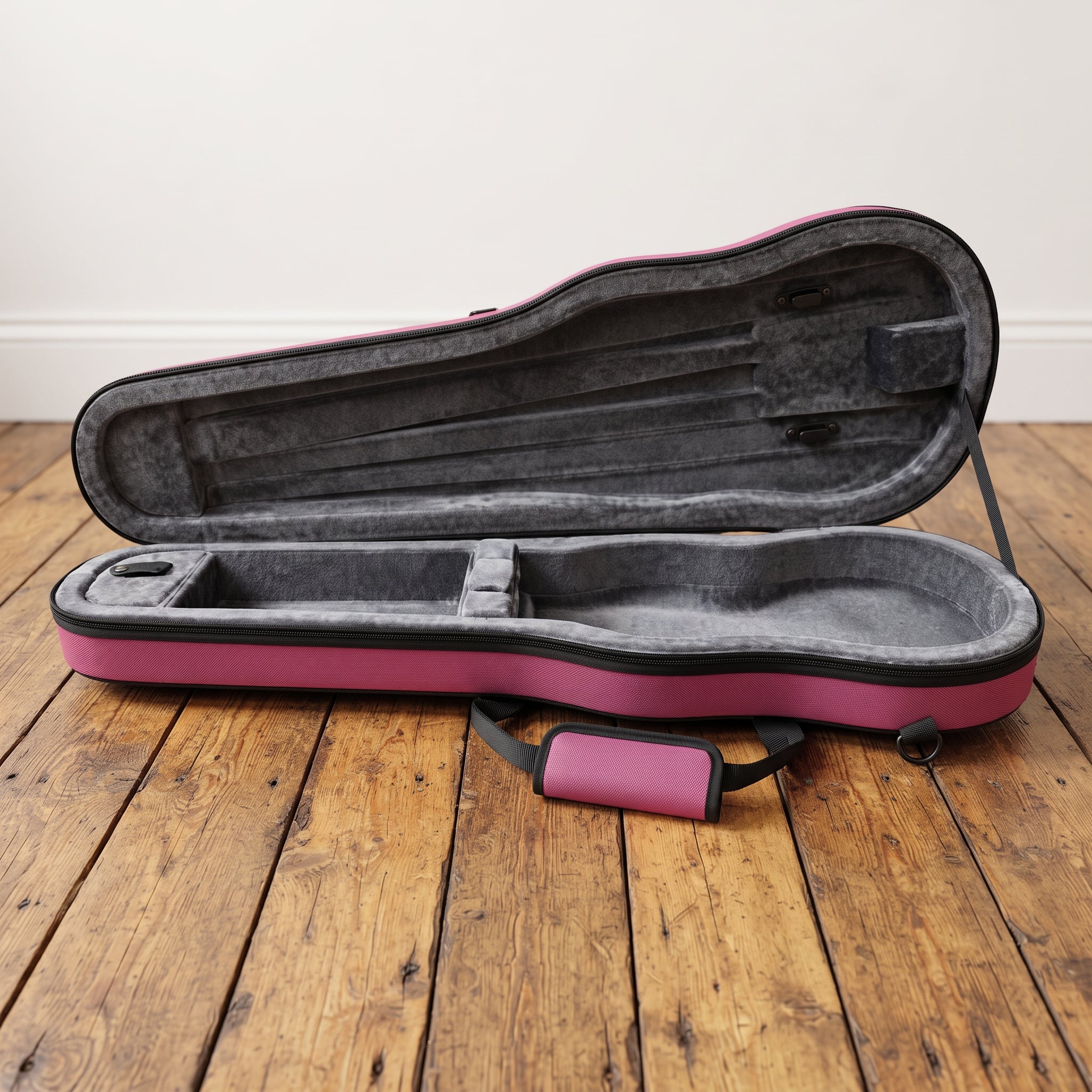 Étui violon 4/4 forme trapèze rigide Waterproof violet et gris SEB-F44W-PG