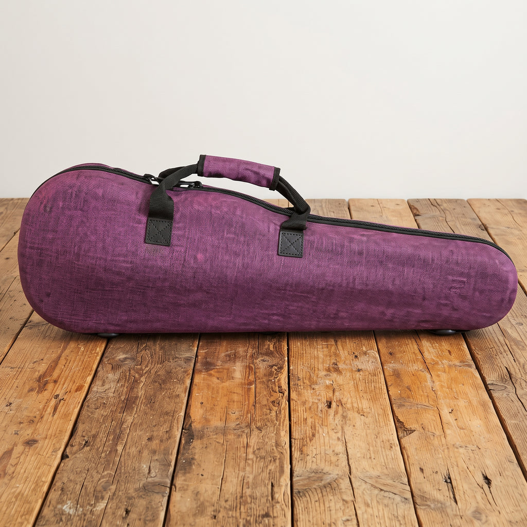 Étui violon 4/4 forme trapèze rigide Waterproof violet et gris SEB-F44W-PG