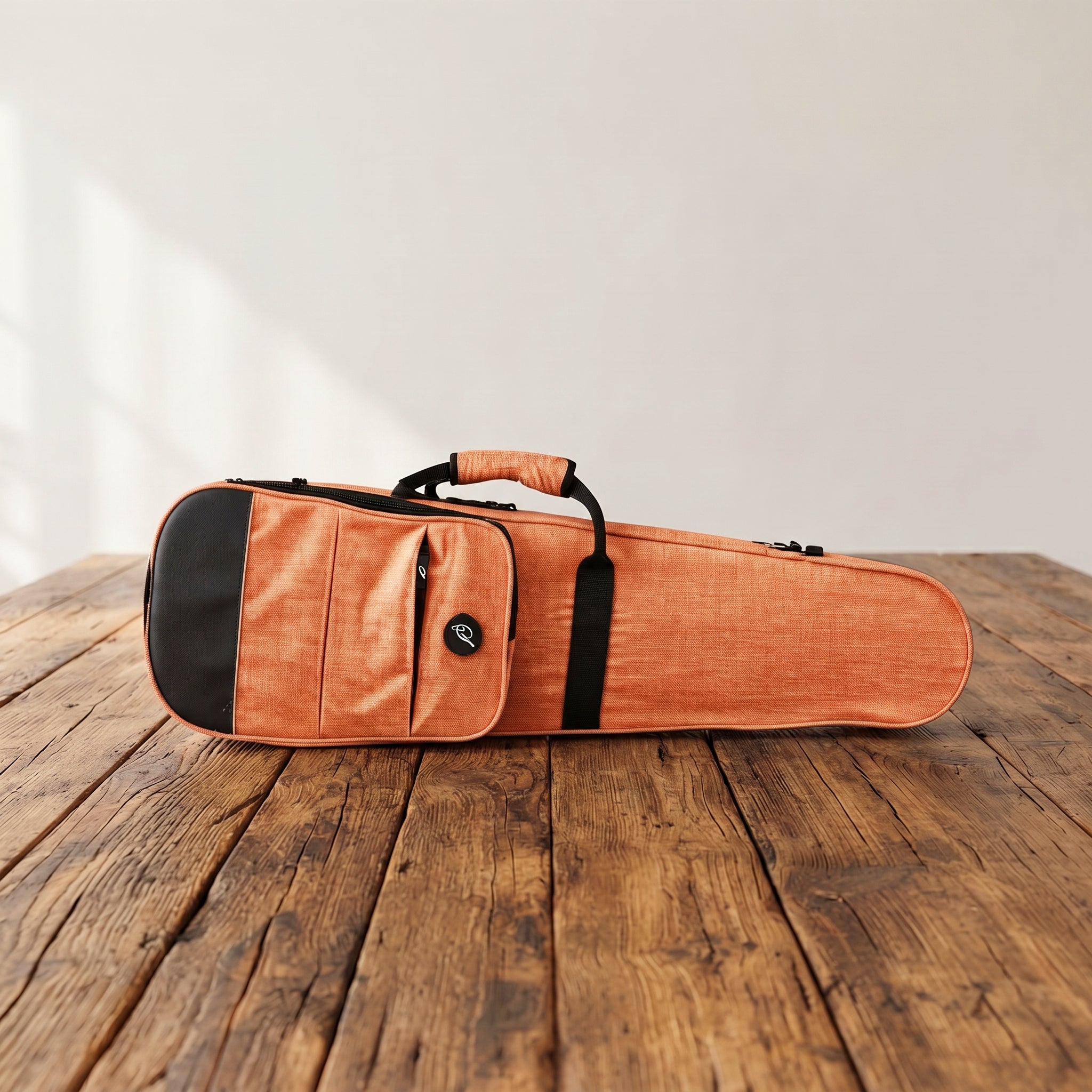 Étui violon 4/4 forme trapèze jean orange et noir SEB-F44SN-OB