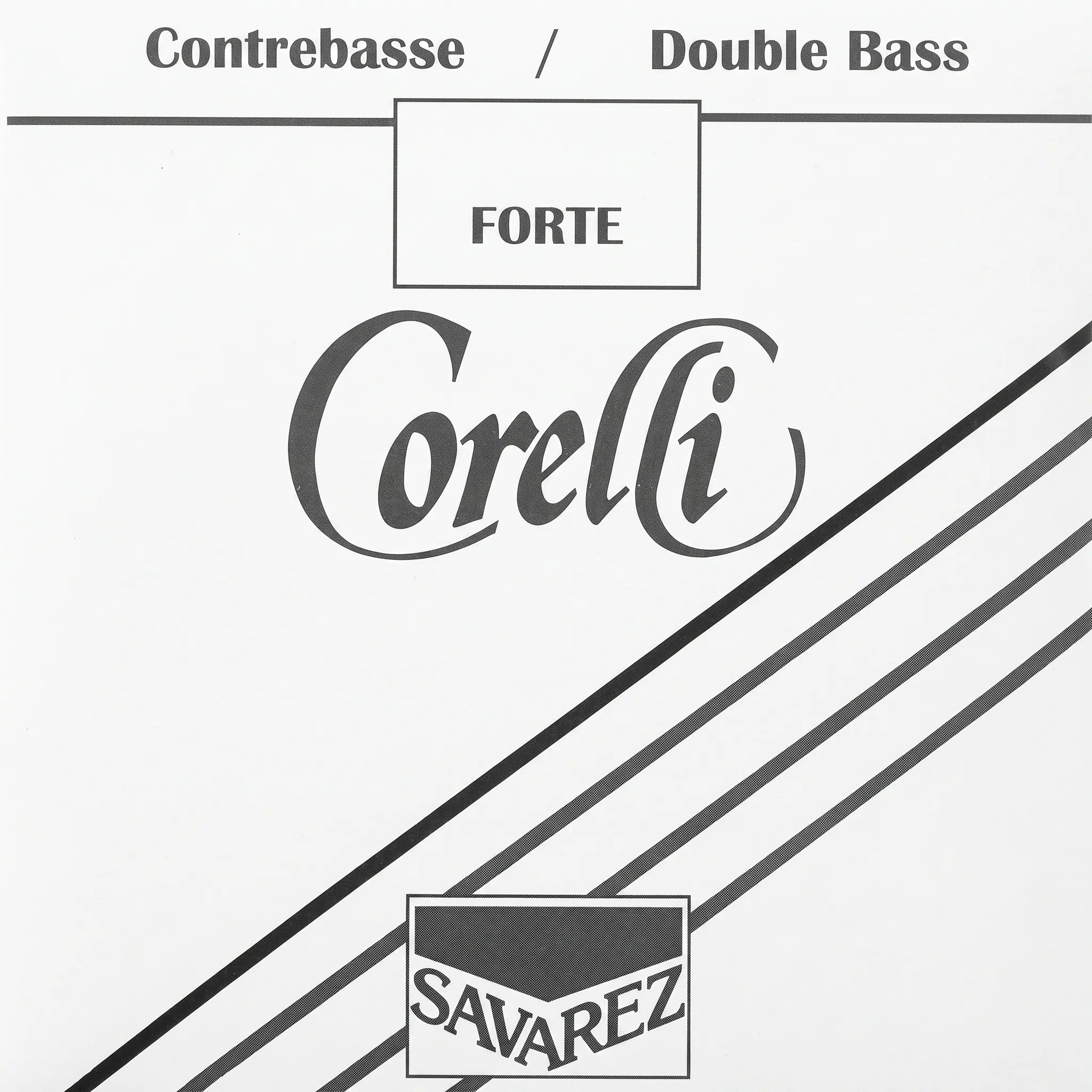 Jeu de cordes contrebasse CORELLI Tungstène et Nickel - Tirant Fort/Solo 390TX