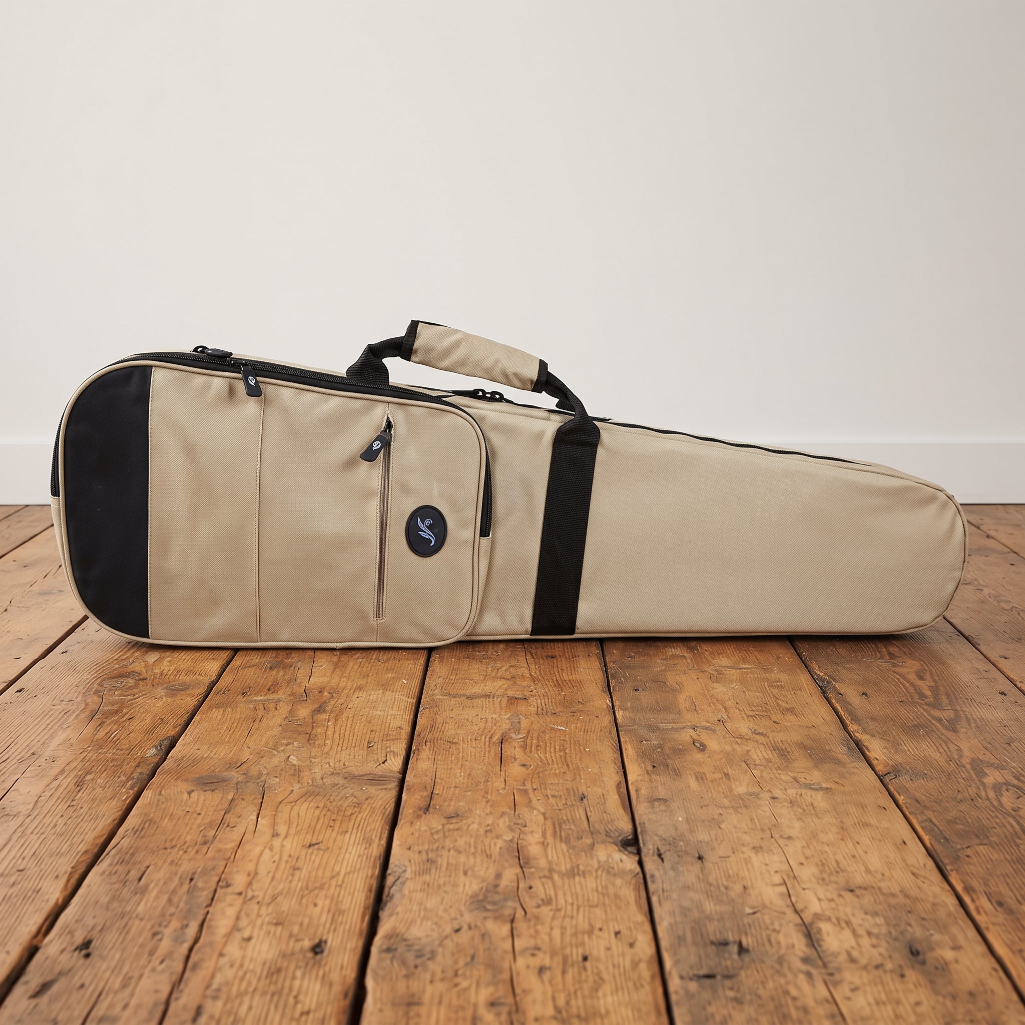 Étui violon 4/4 forme trapèze beige et noir SEB-F44-BBK
